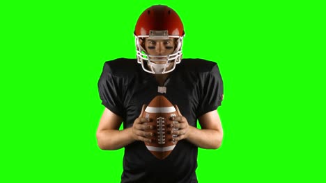 American-football-player-on-green-screen