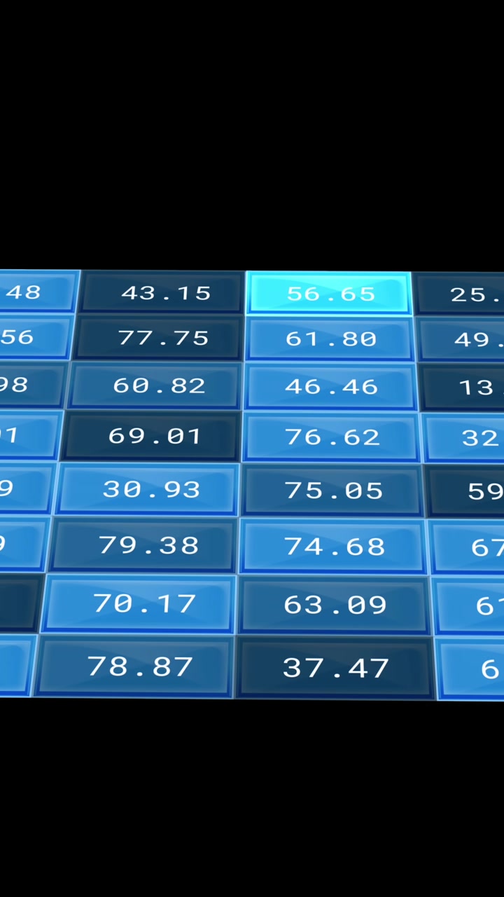 Animation of financial data processing over black background