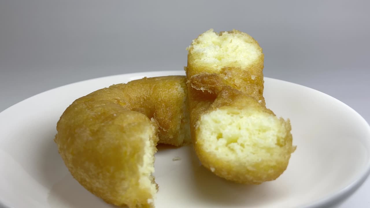 donut pequeño, video en primer plano