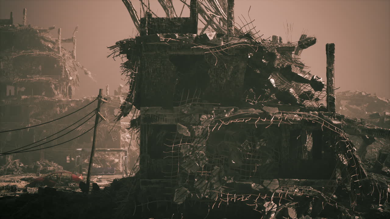 paisaje urbano en ruinas: una visión post-apocalíptica