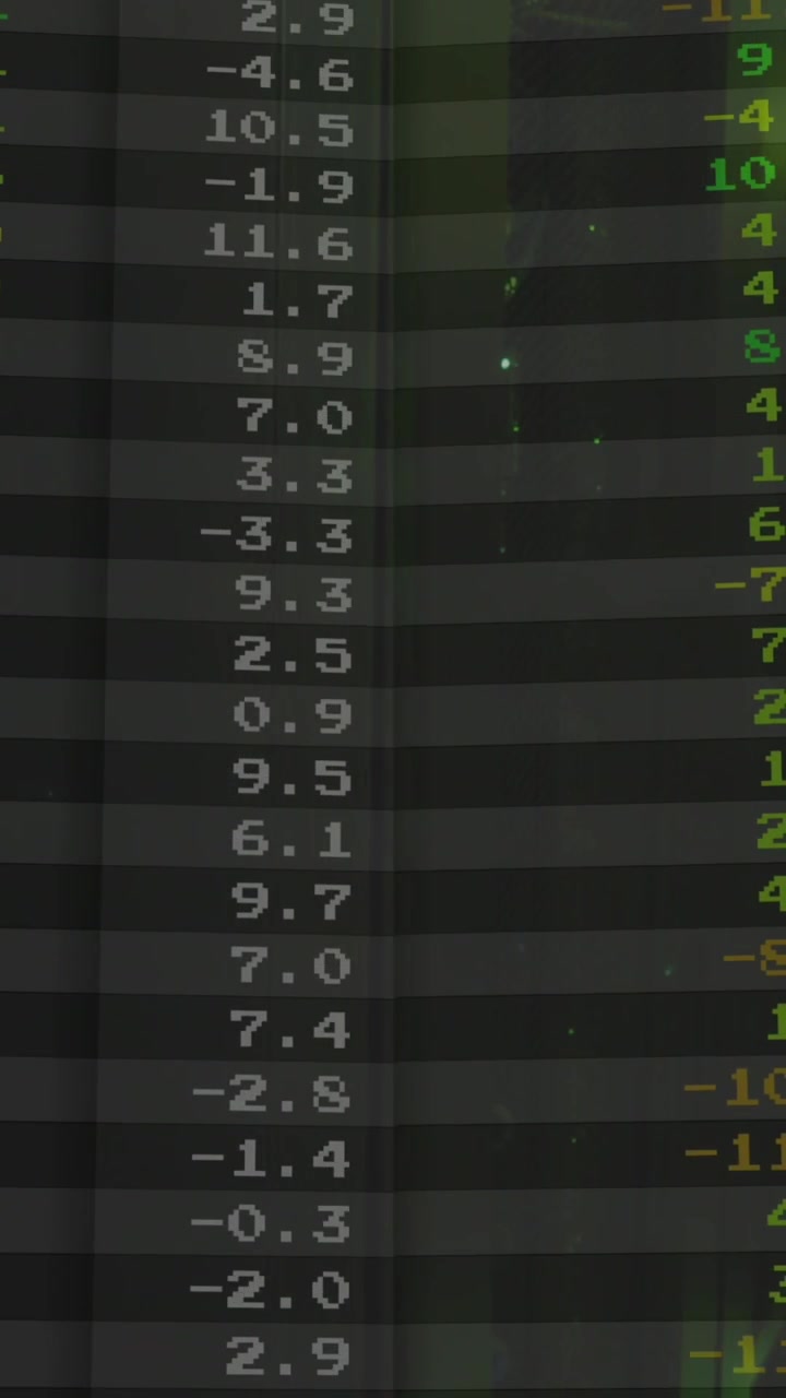 Animazione del mercato azionario su sala server.