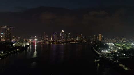 singapore skyline at night