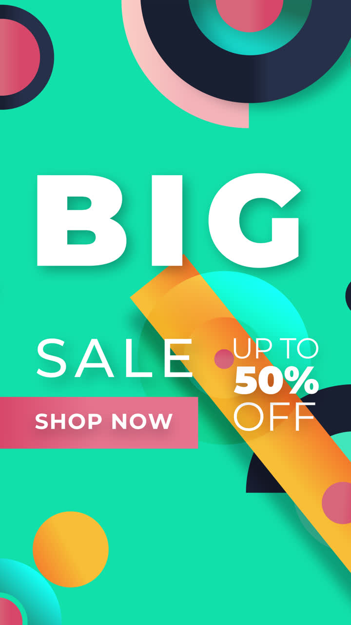 gráfico en movimiento de la colección de publicaciones planas de instagram