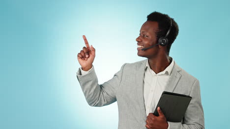 Black-man,-business-telemarketing