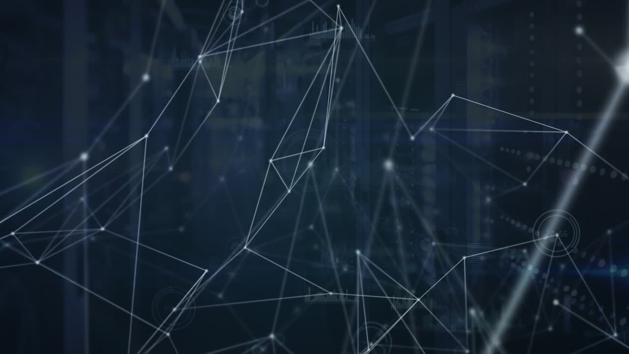 Animation of network of connections over servers