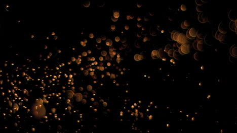 puntos brillantes volando en movimiento súper lento