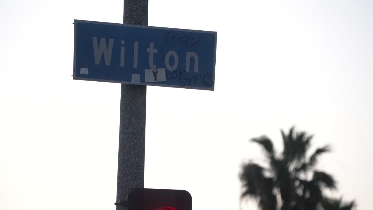 letrero de la calle avenida wilton - hollywood
