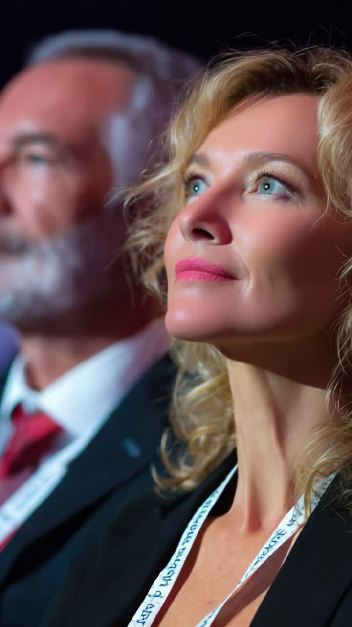 Focused Attendees at a Conference: Capturing a Moment of Reflection and Engagement in a Professional Setting with Thoughtful Expressions and Inspiring Atmosphere