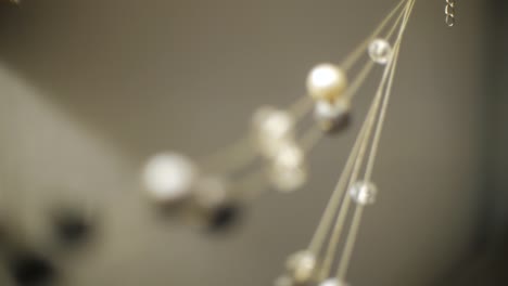 close-up of a beaded necklace