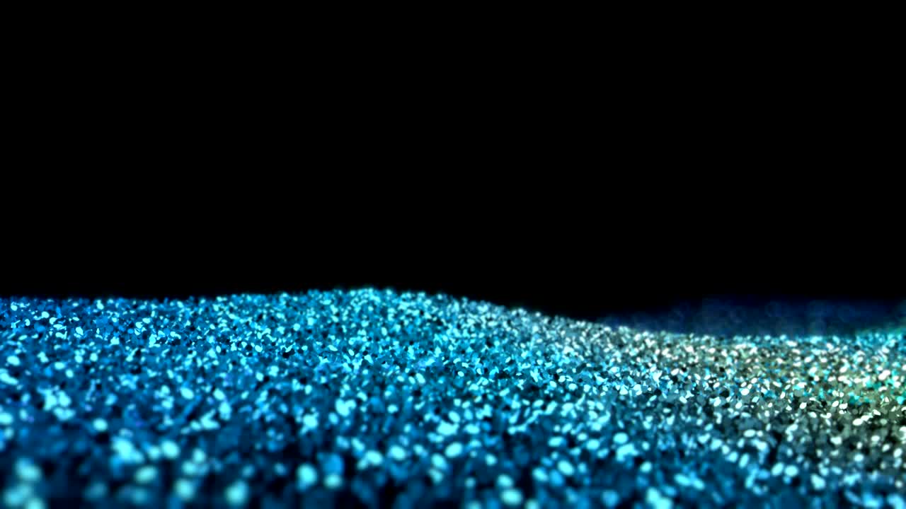 파란색 시안 빛나는 움직이는 반이는 배경 추상적인 원활한 vj 루프 입자 알파 매트