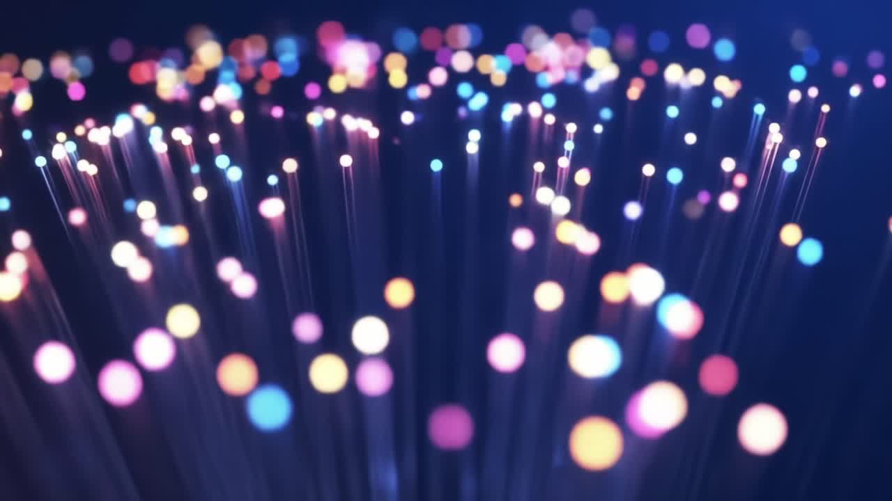 Colorful Light Particles: An Enchanting Exploration of Vibrant Fiber Optics and Illuminated Vectors in a Digital Spectrum of Luminescence