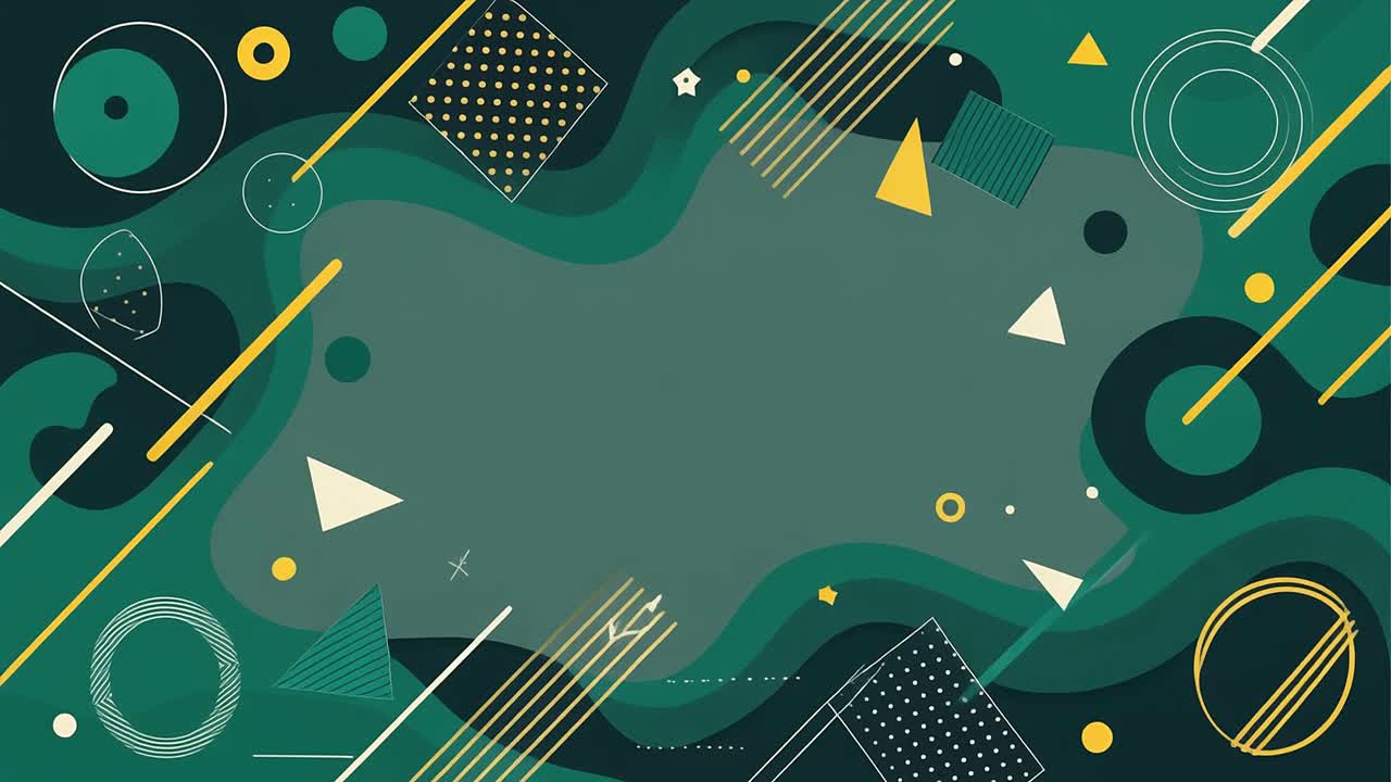 Modern Animated Geometric Shapes and Wavy Patterns
