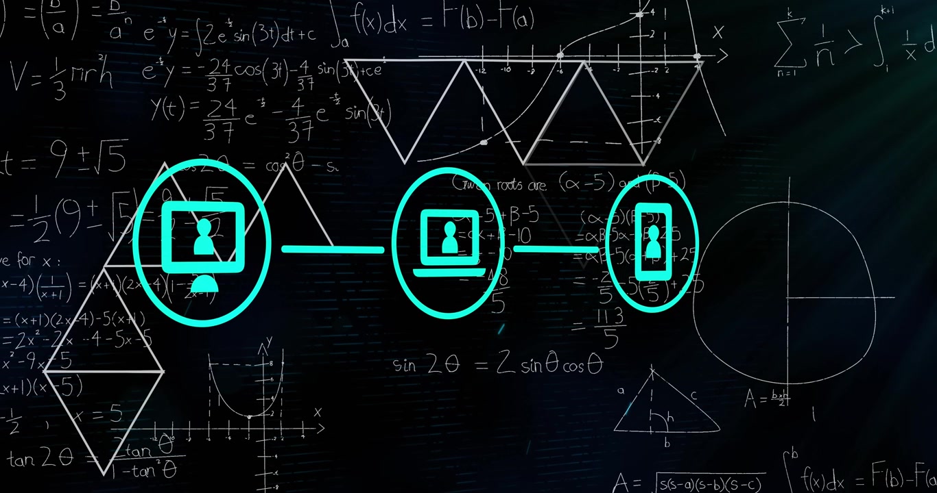 Animation of connections and data processing