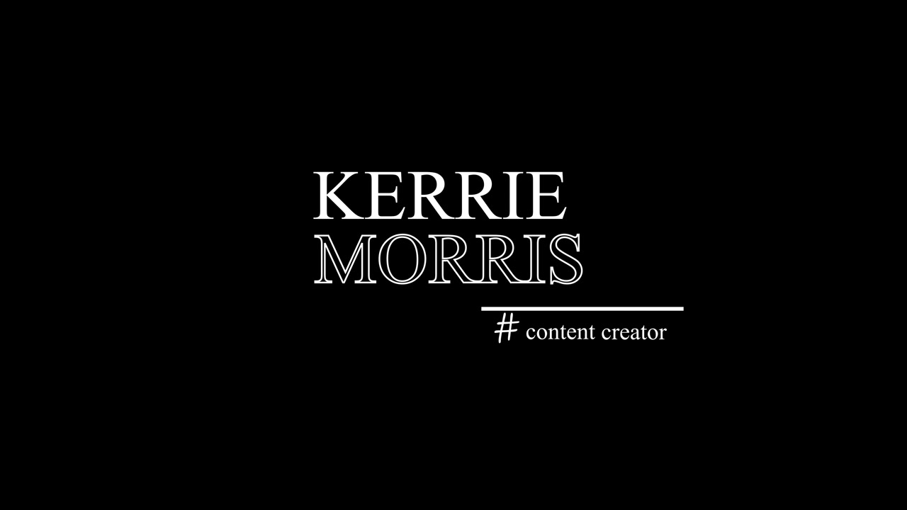 Animated Text Logo Reveal for Kerrie Morris Content Creator