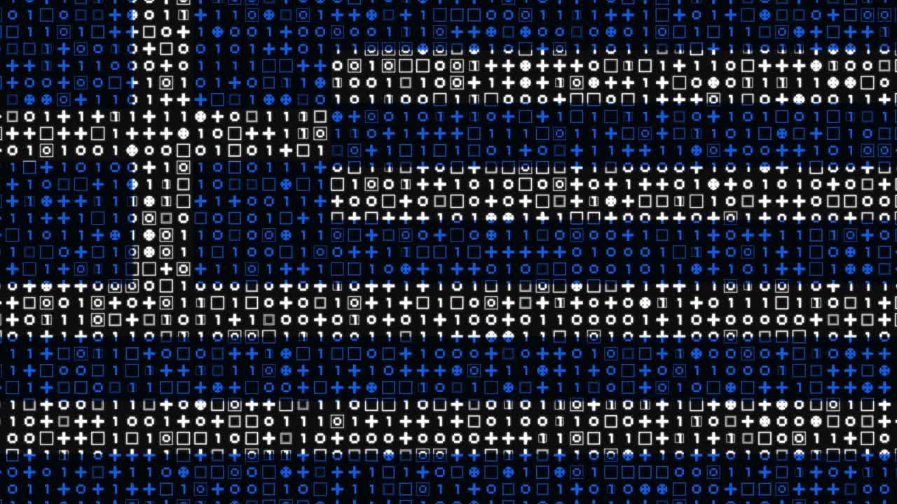 animación digital de la bandera griega