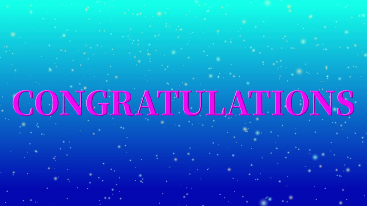 축하 메시지 텍스트 애니메이션 모션 그래픽