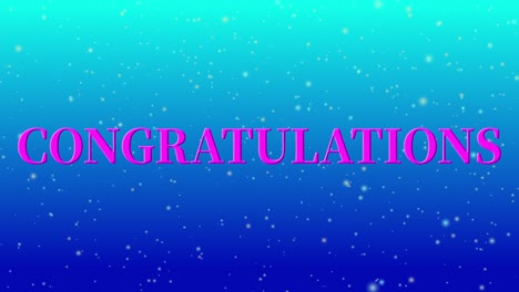 congratulations message text animation motion graphics