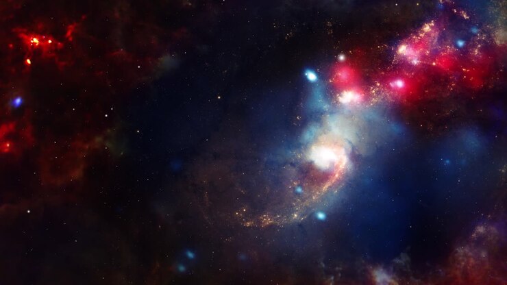4k attraverso nebulose e campi stellari nello spazio