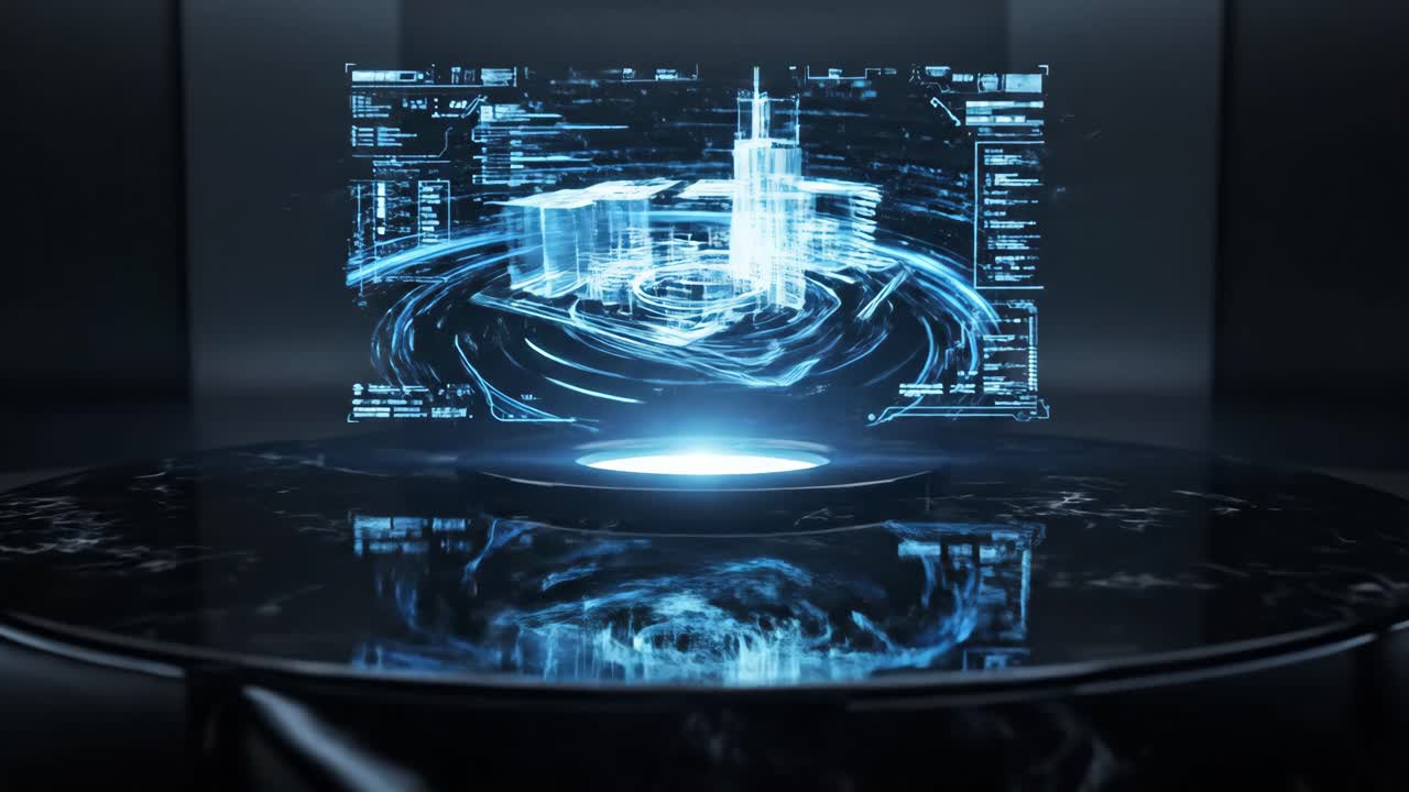 Futuristic Hologram Display