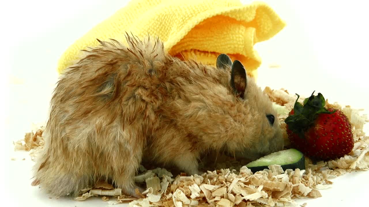 먹이를 찾는 햄스터