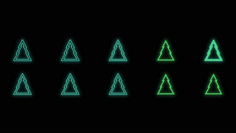 Christmas-neon-trees-icons-pattern-on-black-gradient