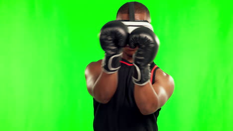 man, boxing and virtual reality