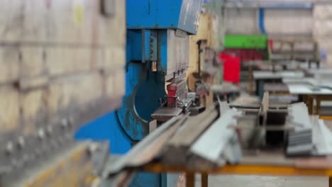 old bending machines in a factory