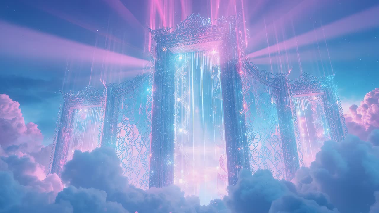 Magical portals in the clouds