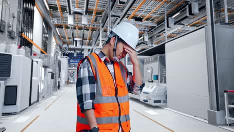 stressed factory worker