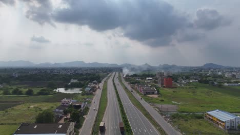 aerial view of a highway in india