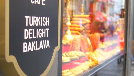 turkish delight and baklava at a cafe in turkey