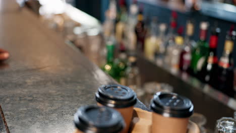 mobile payment at a coffee shop