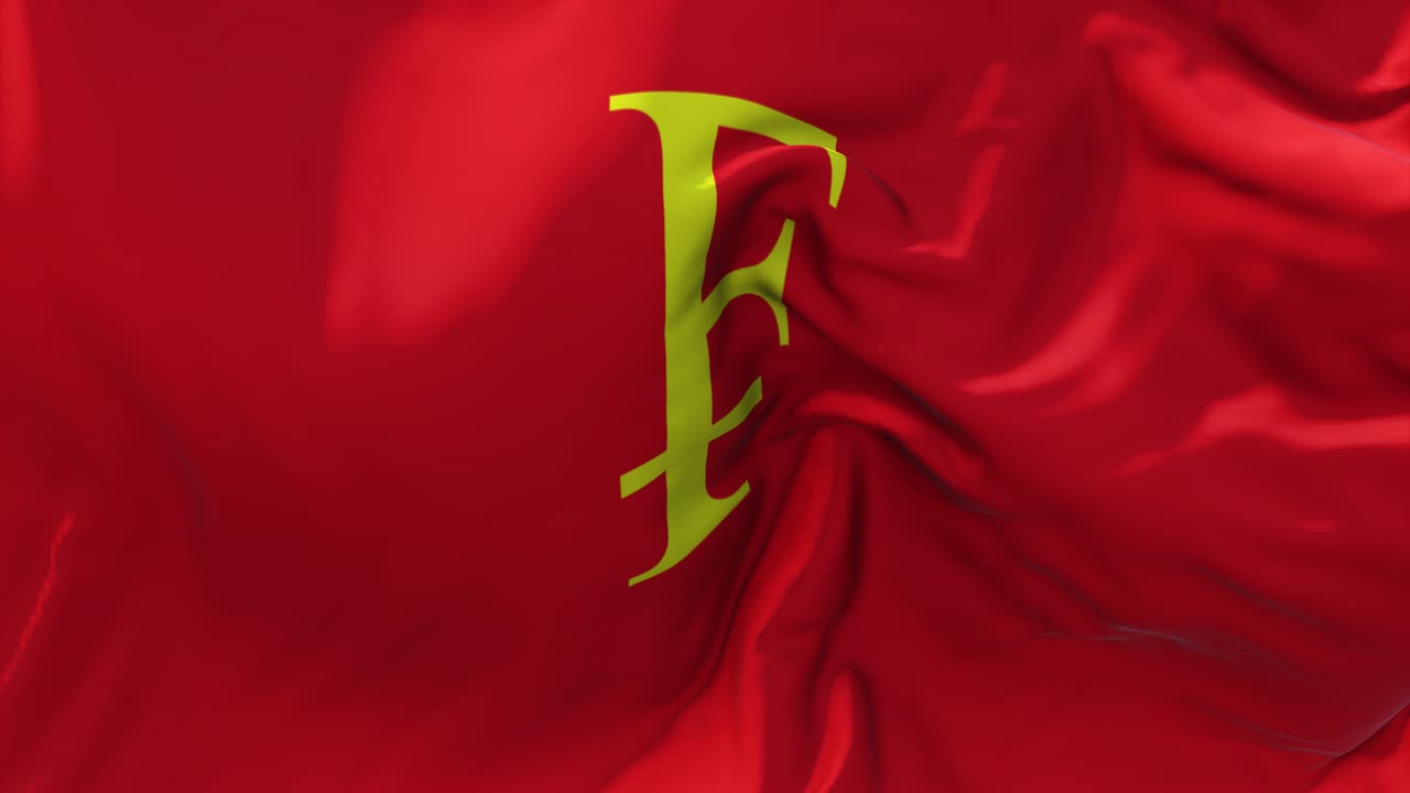 322 swiss franc flag waving in wind slow motion animation 4k realistic fabric texture flag smooth