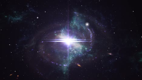 polvo y nubes de nebulosas y galaxias giratorias, el universo