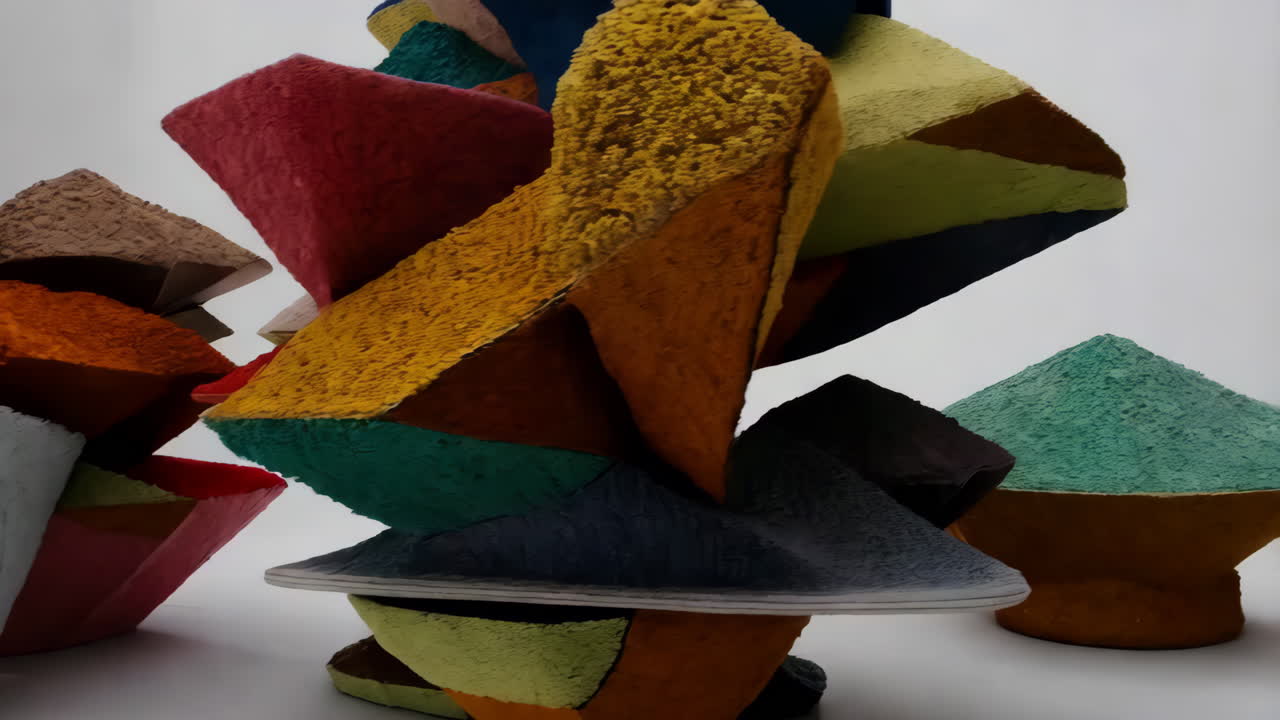 esculturas geométricas abstractas