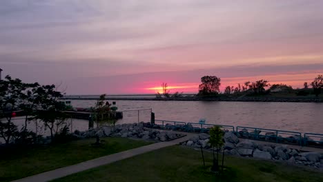 Late-sunset-at-Pere-Marquette.-Fly-over