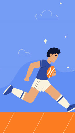 Motion Graphic of Rugby template design