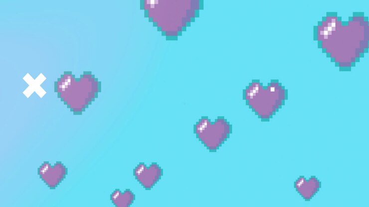 Animazione di icone a cuore digitali su sfondo colorato