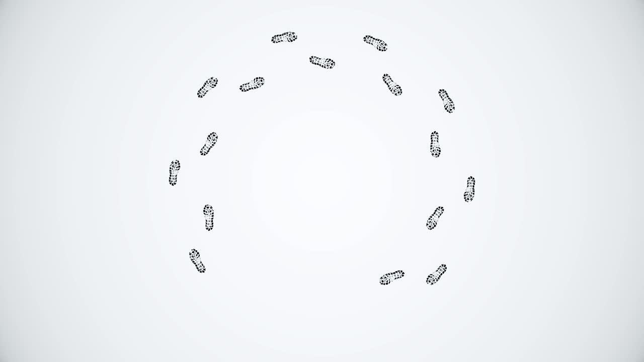 원형 발자국 패턴