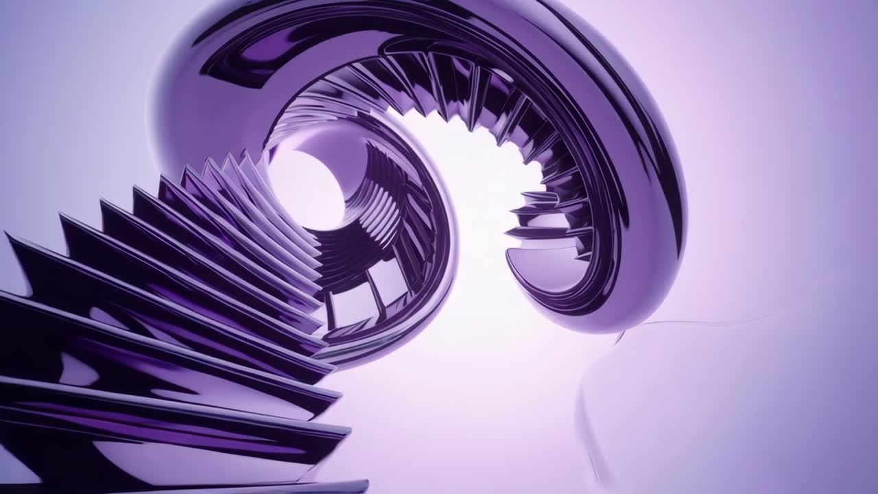 Abstract Purple Swirls - Dynamic 3D Rendered Art