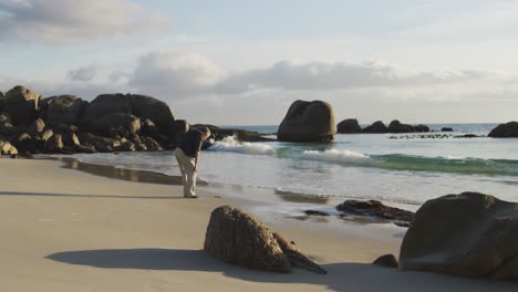 senior man at the beach