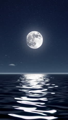 moonlit sea at night