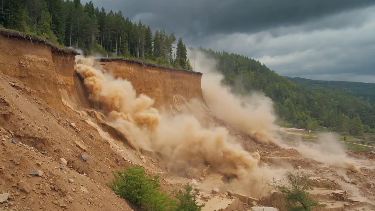 Landslide in Mountainous Area