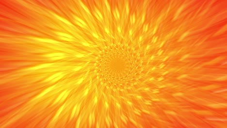 sun shinning hot. animation of abstraction light tunnel. abstract motion background with rays of yellow and red light. fiery circles