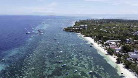 philippines tourist beach drone view