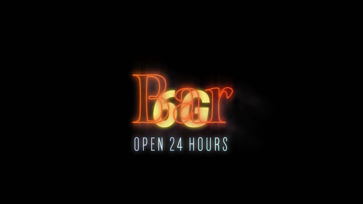 Animation of bar open 24 hours text over 6g text