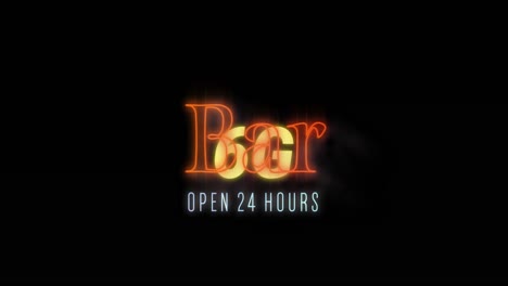 animation of bar open 24 hours text over 6g text