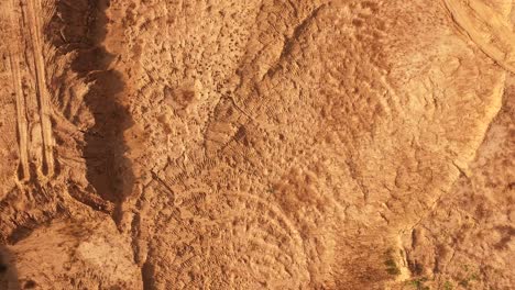 aerial view of a construction site or excavation