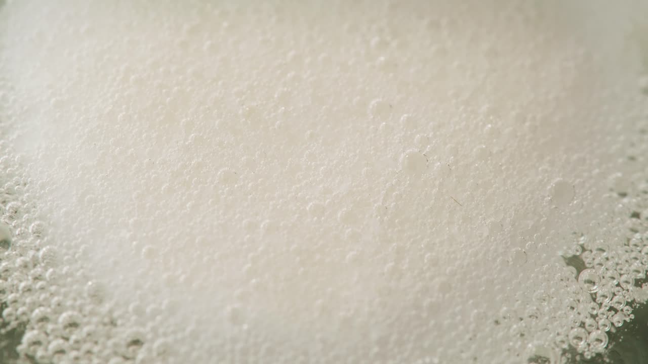 primer plano de la espuma de jabón