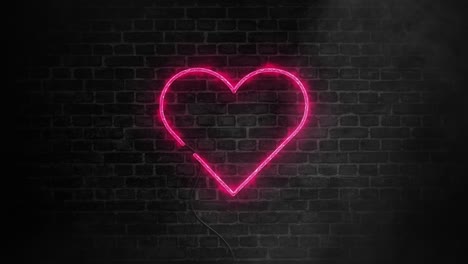 Neon-led-heart-sign-with-smoke